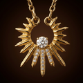 Celeste Sunflower Clavicle Necklace