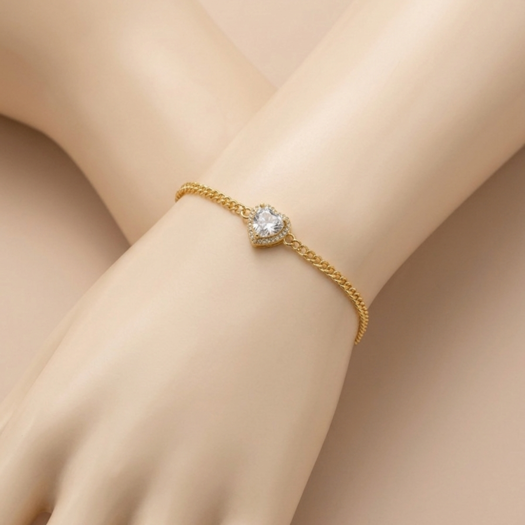 Heart Crystal Adjustable Bracelet