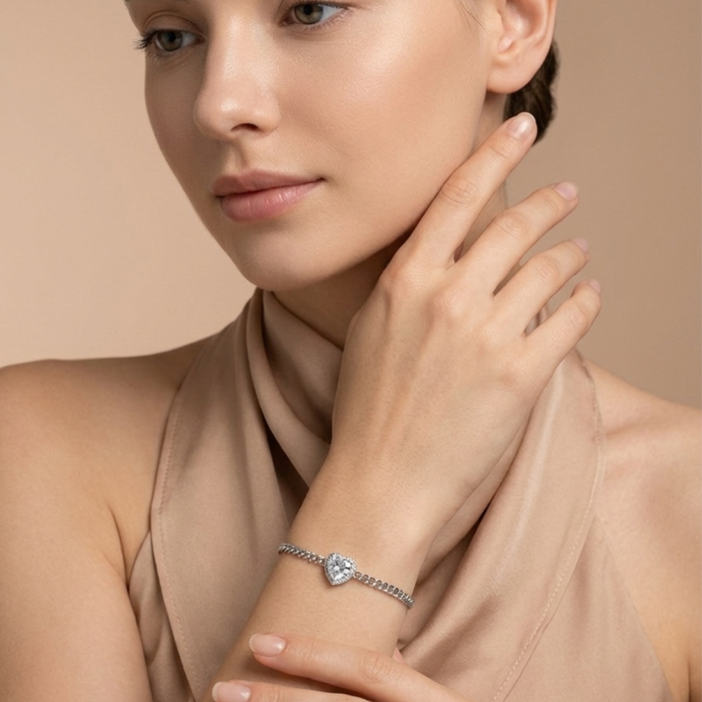 Heart Crystal Adjustable Bracelet