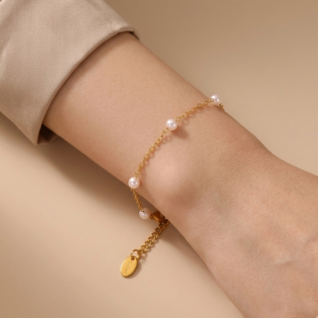 Rondelle Titanium Gold Bangle