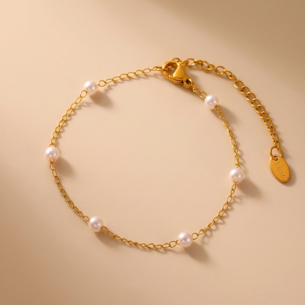 Rondelle Titanium Gold Bangle