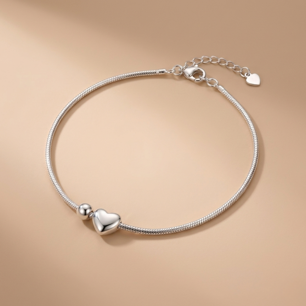 Luna Heart Bead Bracelet