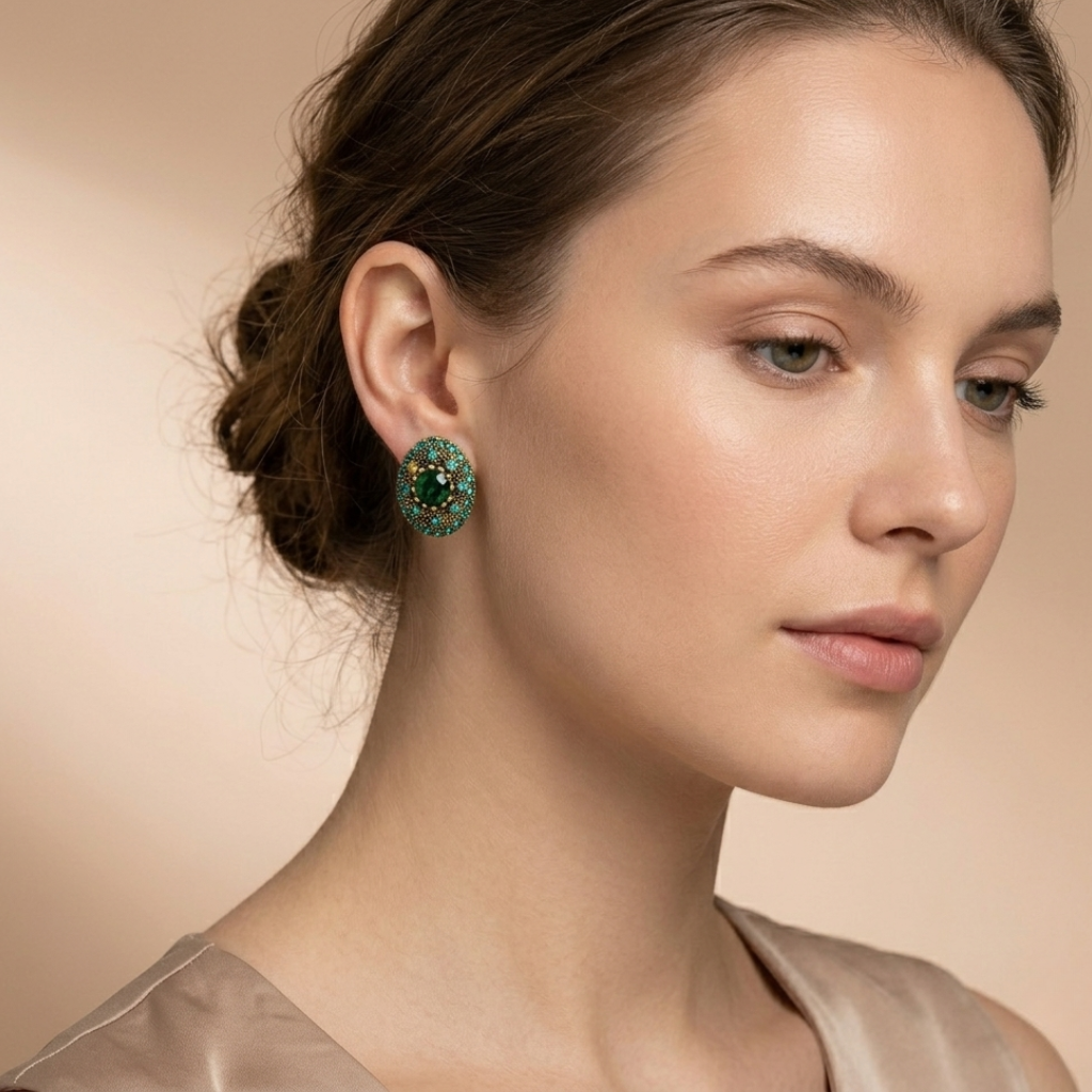 Teal Bohemian Hook Earrings