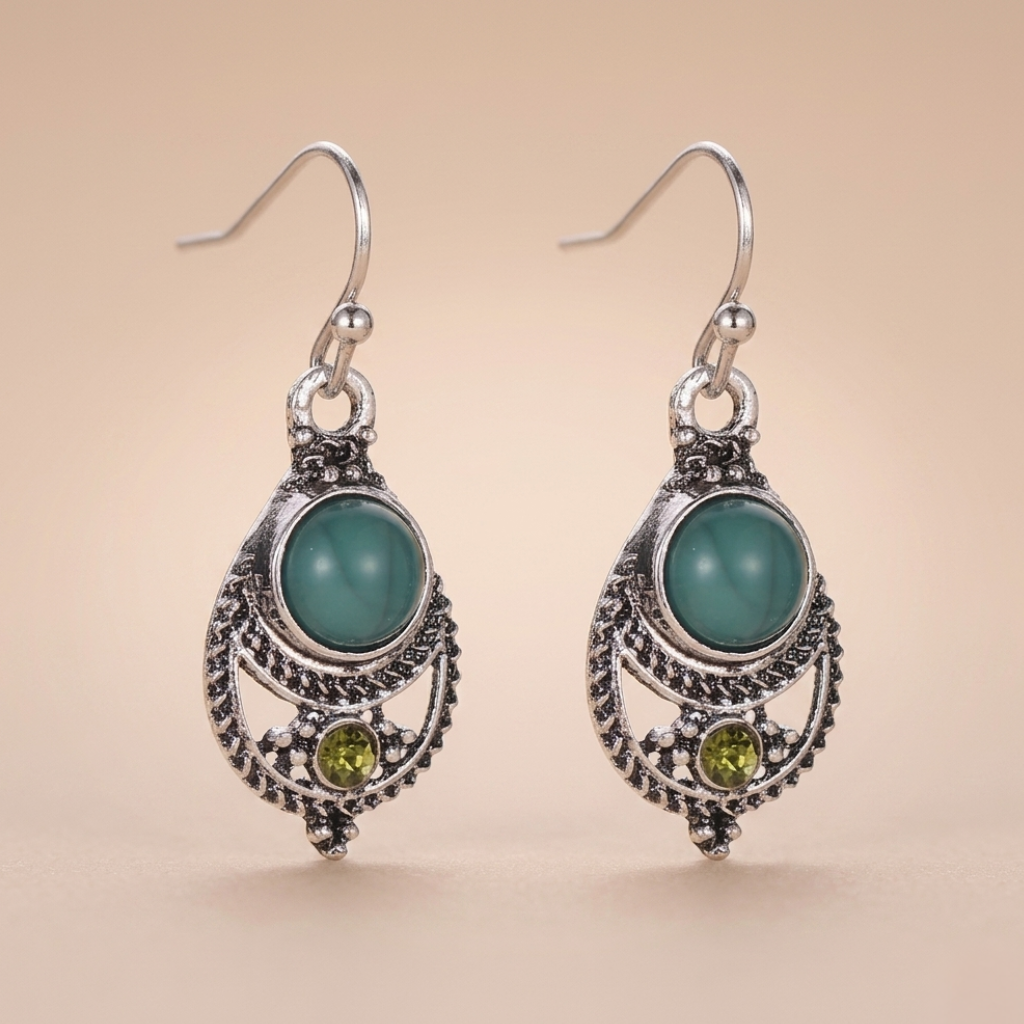 Jade Vintage Gemstone Earrings