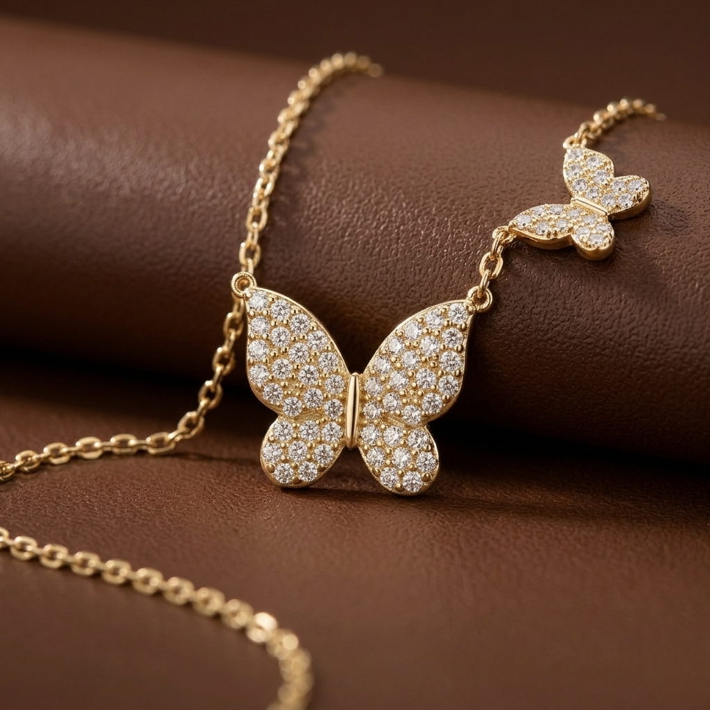 Papillon Crystal Butterfly Necklace