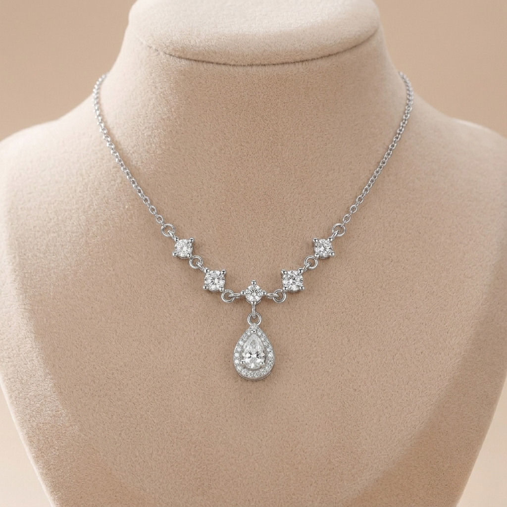 Goutte Diamond Drop Necklace