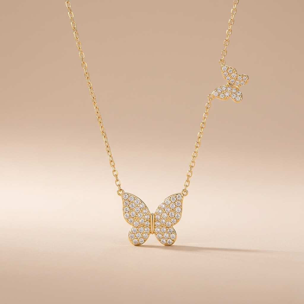Papillon Crystal Butterfly Necklace