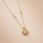 Florelle Enamel Pearl Necklace